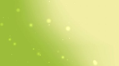 Taze Yeşil Işık Arkaplanı Yüzen Parlayan Parçacıklar ve Yumuşak Bulanık
