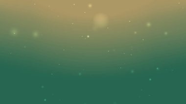 Altın ve Yeşil Gradyan Arkaplan Rüya Parçacıkları ve Yumuşak Parıltı