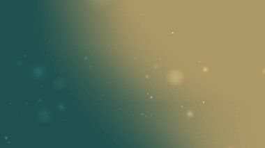 Yüzen Parıldayan Parçacık Hareketiyle Soyut Altın ve Teal Gradyan Arkaplanı