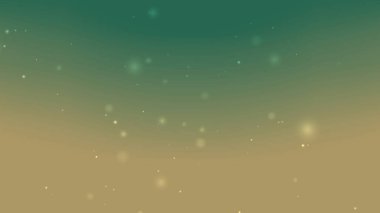 Hafif Yüzen Işık Parçacıkları ile Yeşil ve Bej Soyut Gradyan Arkaplanı