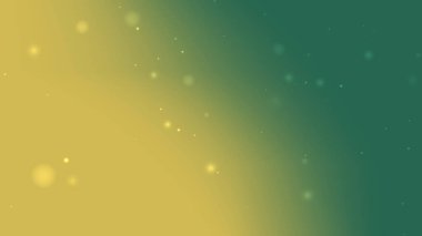 Yellow and Green Gradient Abstract Background with Floating Light Sparkle Effects
