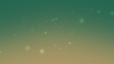 Yumuşak Yeşil Gradyan Arkaplanı Yüzen ışık küreleri ve ince kıvılcımlı