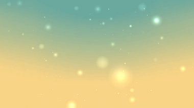 Teal ve Sarı Gradyan Arkaplan Yüzen Işık Parçacığı Parıltısı