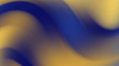 Abstract Blue and Gold Smooth Gradient Background With Soft Flowing Shapes Design