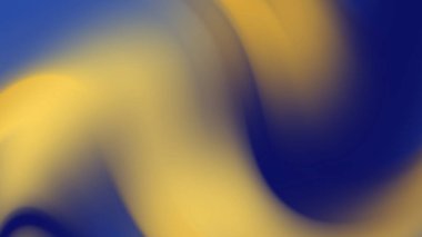 Blue And Yellow Abstract Gradient Background With Smooth Curves And Modern Flow Style