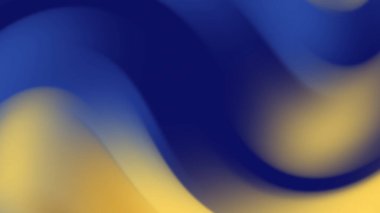 Elegant Blue and Gold Abstract Gradient Background With Smooth Curved Motion