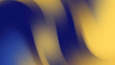 Abstract Blue and Gold Fluid Gradient Background With Soft Flowing Motion