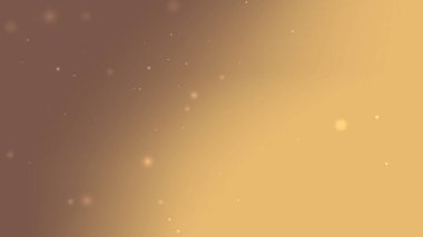 Yüzen Işık Parçacıkları ile Kahverengi ve Altın Gradyan Arkaplanı