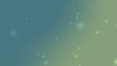 Parıltı Parçacıkları ve Hafif Parlak Işıklı Soyut Mavi Yeşil Gradyan Arkaplanı