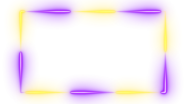 Yaratıcı Görsel Düzen İçin Pürüzsüz Parıltı Efektiyle mor sarı Neon Gradyan Çerçevesi