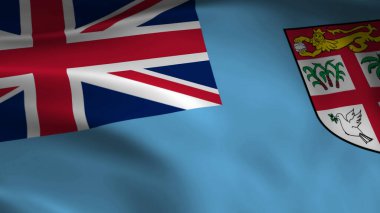 Fiji Ulusal Bayrak Sallama Hareketi Kumaş dokusu ve Doğal Hareket