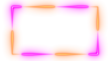 Neon Pembe Turuncu Çerçeve Soyut Webcam Kaplama Döngüsü Parlak Gradyan Kenar