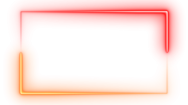 Soyut Düz Kenarlık Canlandırmasıyla Kırmızı Turuncu Neon Parlak Çerçeve Kaplaması