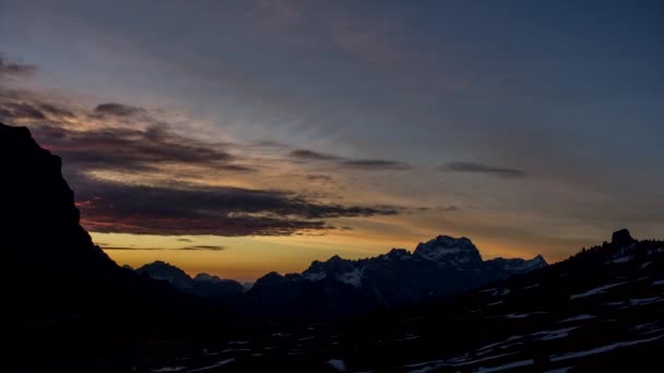 Zeitraffer Dolomiten Italien — Stockvideo