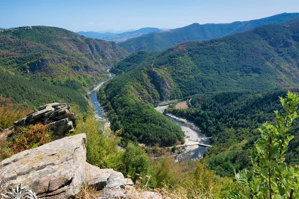 Meander of Arda River, dam Kardzhali, Bulgária — Fotografia de Stock