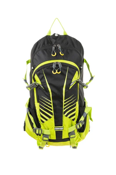 Jaki Sport Lubisz Najbardziej Black Yellow Backpack Biking Hiking Climbing — Zdjęcie stockowe