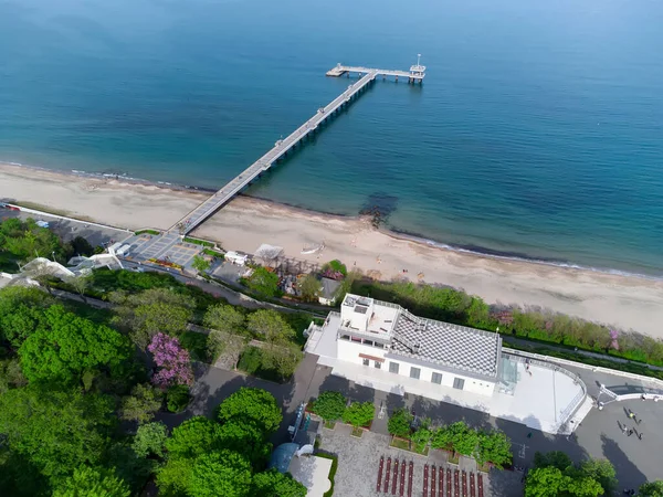 Deniz Kumarhanesi Kültür Merkezi Burgaz Köprüsü Nün Havadan Görünüşü Burgaz — Stok fotoğraf