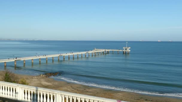 Uitzicht Burgas Brug Prachtig Zwarte Zee Landschap Uit Burgas Bulgarije — Stockvideo