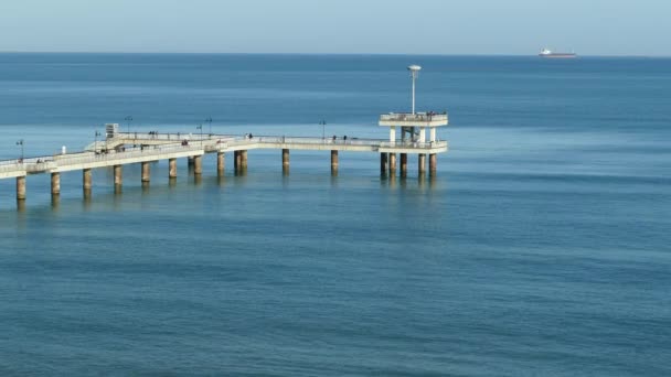 Uitzicht Burgas Brug Prachtig Zwarte Zee Landschap Uit Burgas Bulgarije — Stockvideo