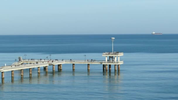 Uitzicht Burgas Brug Prachtig Zwarte Zee Landschap Uit Burgas Bulgarije — Stockvideo