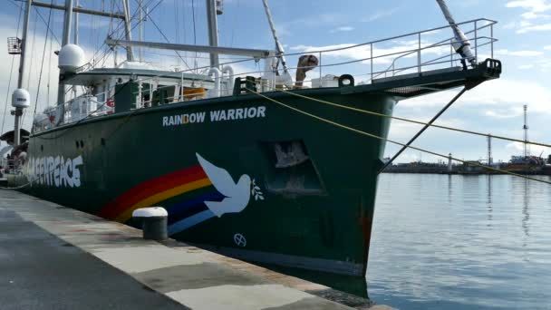 Burgas Bulgarie Juin 2019 Voilier Greenpeace Rainbow Warrior Port Burgas — Video