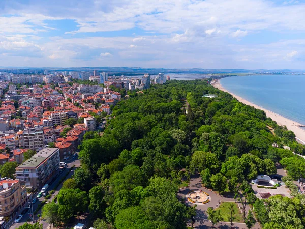 Beautiful Aerial Seascape Burgas Bay Bulgaria View Burgas Sea Garden — Stock Photo, Image