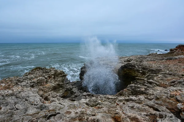 Paysage marin orageux de la mer Noire — Photo