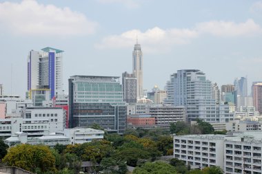 Modern şehrin havadan görünüşü 