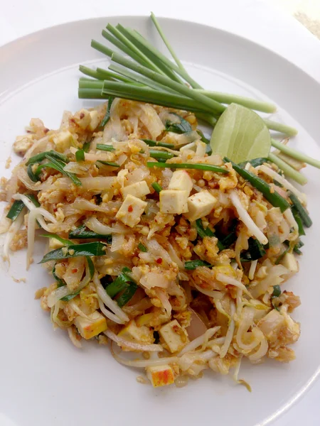 Pad Thai Stir Fried Rice Noodles Tofu One Thailand National — Stock Photo, Image