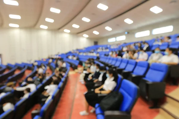 Blurred Students Audience Keynote Speaker People Meeting Start Business Program — Stock Photo, Image