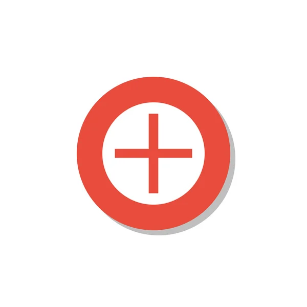 Plus pictogram, positieve symbool — Stockvector
