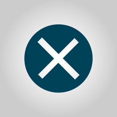 Gri arka plan, mavi anahat, büyük boy işaret üstünde kutsal kişilerin resmi iptal