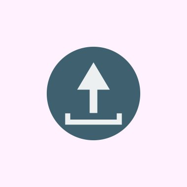 Mavi daire arka plan, beyaz anahat simgesini yüklemek