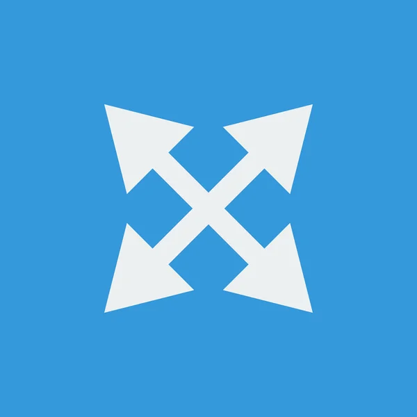 Nyíl-kombinált ikon, a kék háttér, fehér körvonalas, nagy si — Stock Vector
