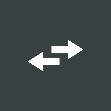 Ok kombine simgesini, koyu arka plan, beyaz anahat, büyük si