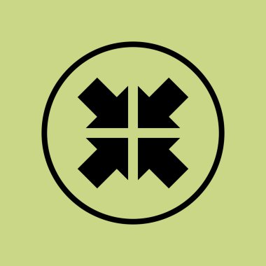 Yeşil arka plan, daire sınır, karanlık anahat ok simgesi