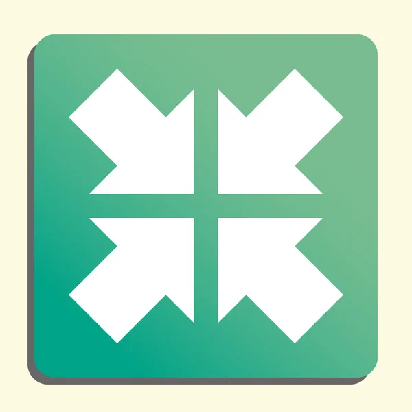 Pfeil-Symbol, auf Knopfdruck grüner Hintergrund, gelbes Licht, Schad — Stockvektor