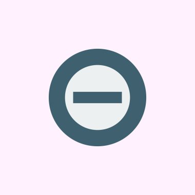 Mavi daire arka plan, beyaz anahat hiçbir giriş simgesine