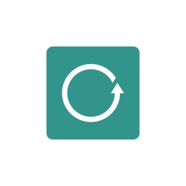 Yeşil dikdörtgen arka plan, beyaz anahat simgesini yeniden