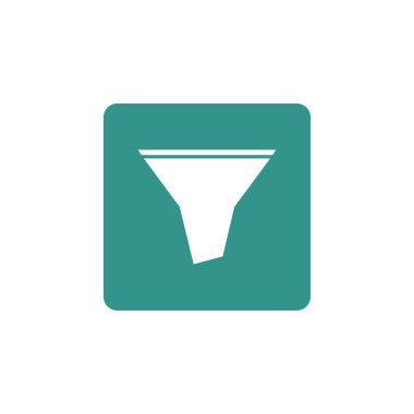 Yeşil dikdörtgen arka plan, beyaz anahat simgesini filtre