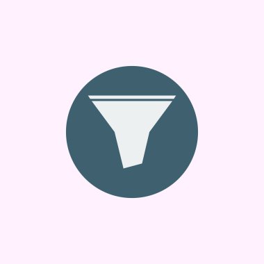 Mavi daire arka plan, beyaz anahat simgesini filtre