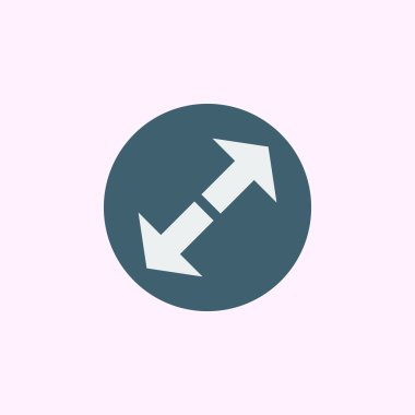 Mavi daire arka plan, beyaz anahat ok simgesi