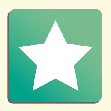 Düğme stili yeşil arka plan, sarı ışık, s favori simgesi