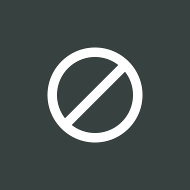 Koyu arka plan, beyaz anahat, büyük boy sym hiçbir giriş simgesi