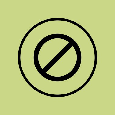 Yeşil arka plan, daire sınır, karanlık anahat üzerinde hiçbir giriş simgesi