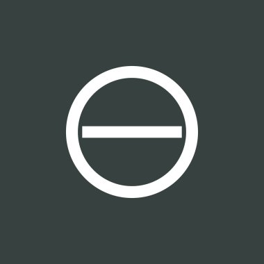 Simgesi, koyu arka plan, beyaz anahat, büyük boy sembolü