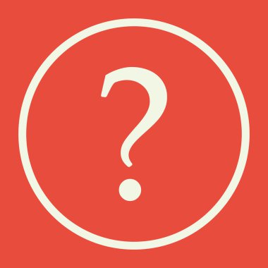 Yardım simgesinin üzerinde kırmızı bir arka plan