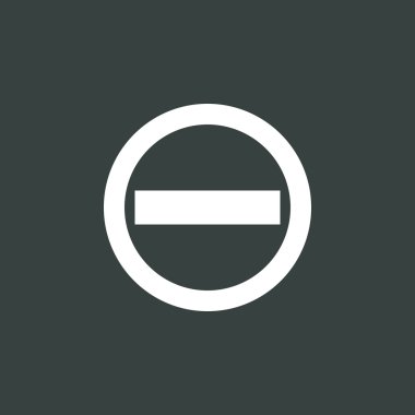 Koyu arka plan, beyaz anahat, büyük boy sym hiçbir giriş simgesi