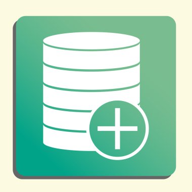 Veritabanı eklemek-üstünde kutsal kişilerin resmi, düğme stili yeşil arka plan, sarı ışık, gölge