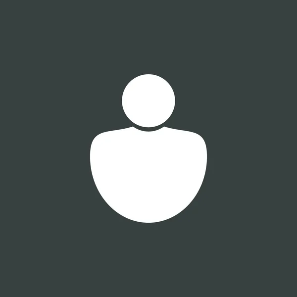 Ícone do usuário, no fundo escuro, contorno branco, símbolo de tamanho grande —  Vetores de Stock